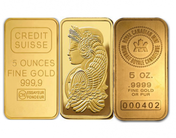 5 oz Various Gold Bar