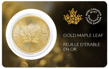 1 oz Gold Maple Leaf Carded