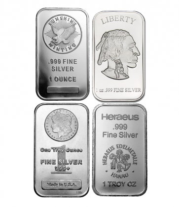 1 oz Silver Bar Various